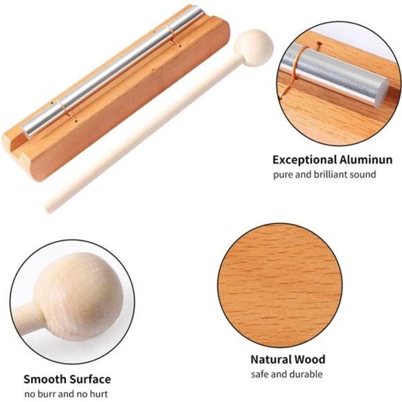 Chime Percussion, Hand Bell Meditation Chimes with Mallet (Tone 1) - Picture 3 of 5